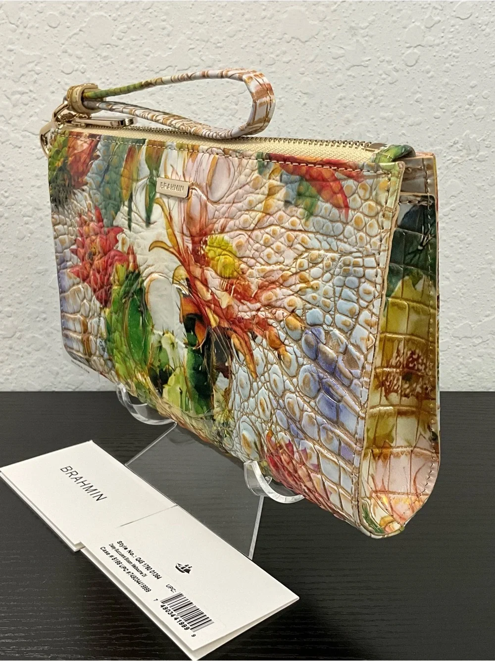 Brahmin Daisy SUCCULENT BLOOM MELBOURNE DI Floral Wristlet W/Eyes